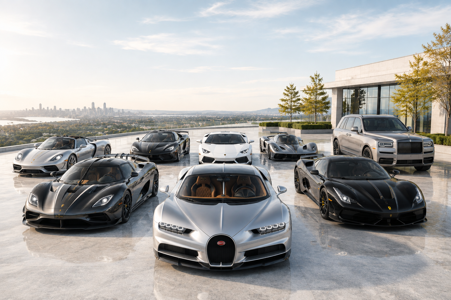 Collector-grade supercars prepared for the Nova Prix journey